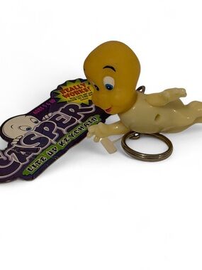1995 Glow in the Dark Casper The Friendly Ghost Collectible Figure Keychain